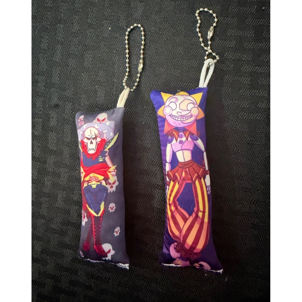 LoadingCrewCraft FNAF Sundrop Moondrop Undertale Plush Keychain Lot 2 Bag Charms